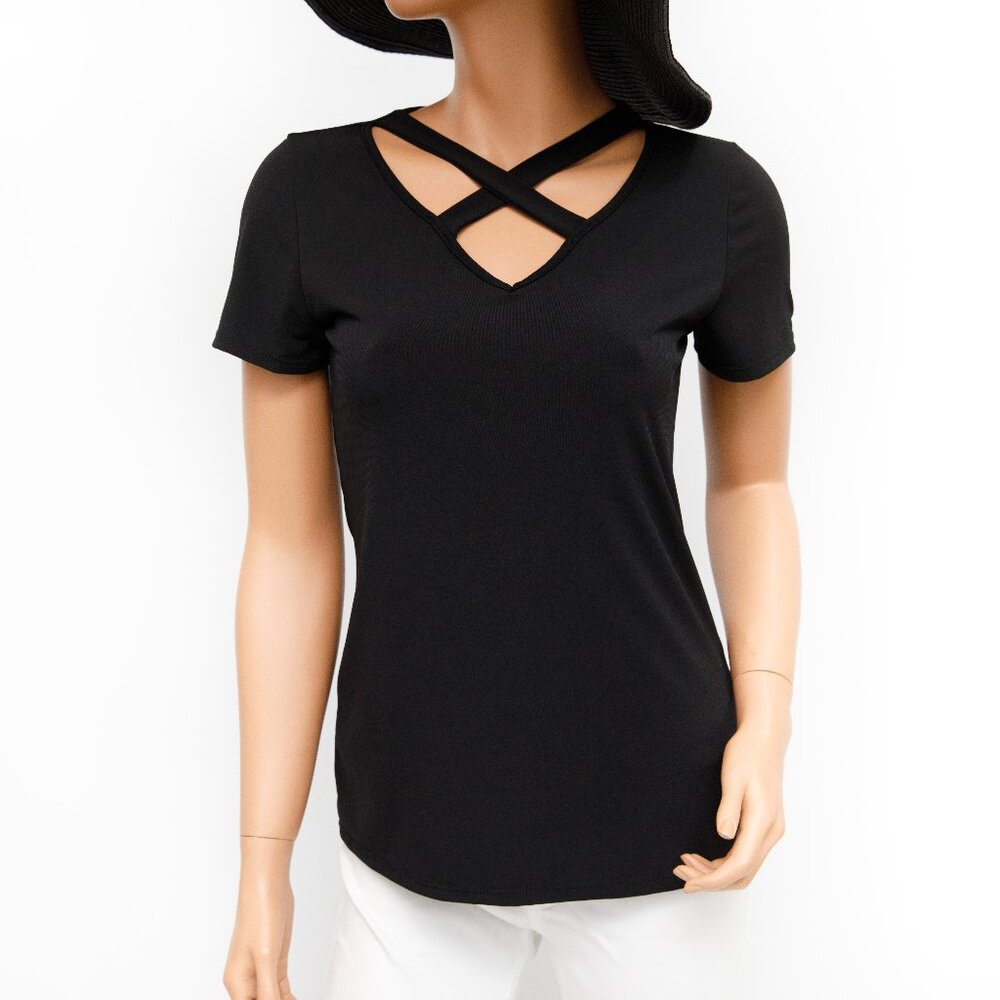 Brigitte Brianna Black blouse